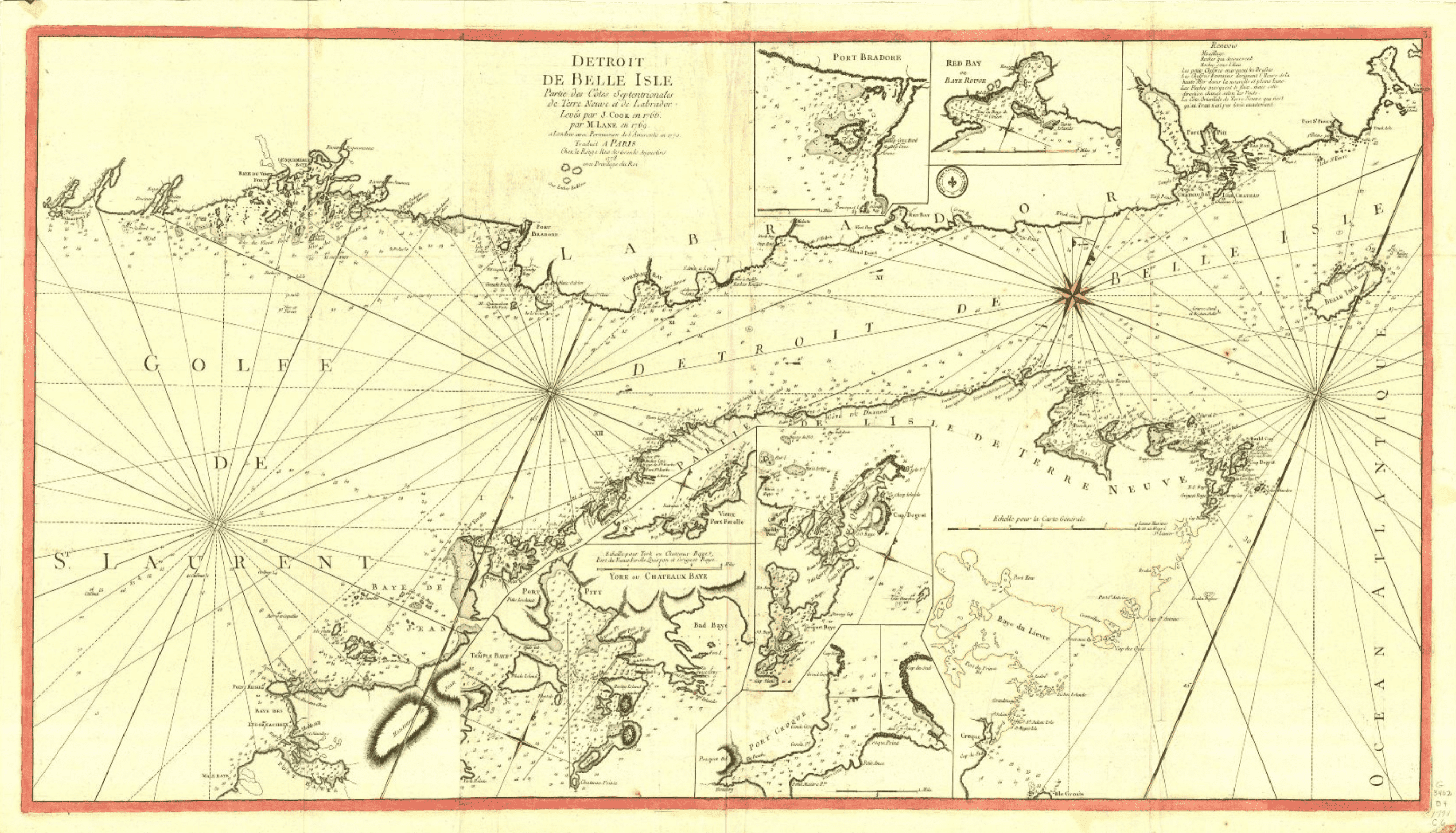Historical maps: Strait of Belle Isle 