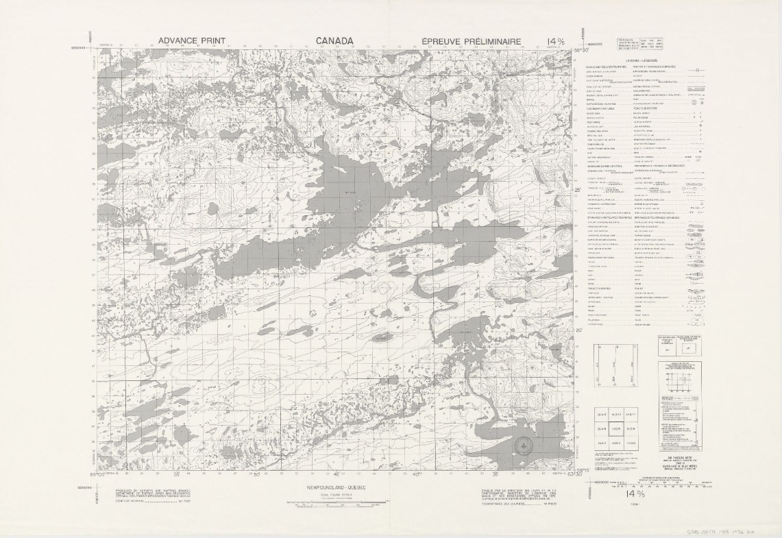 Cartes topographiques (SNRC 14 : Nord-du-Québec)