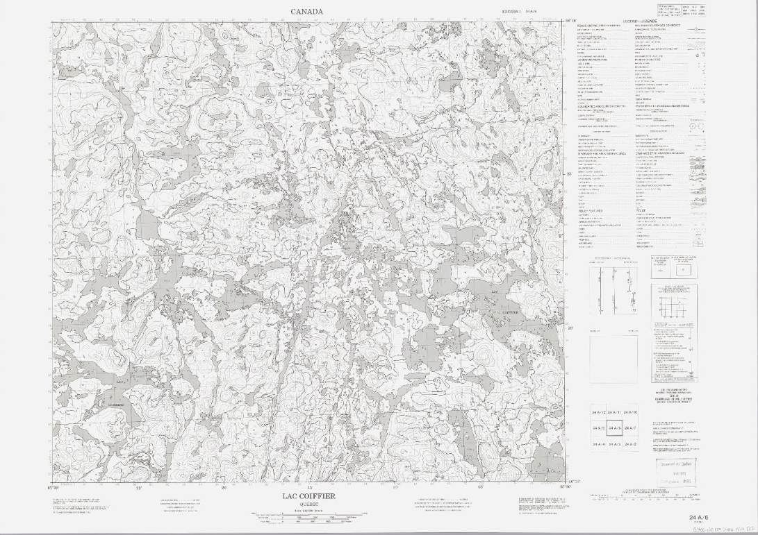 Cartes topographiques (SNRC 24 : Nord-du-Québec)