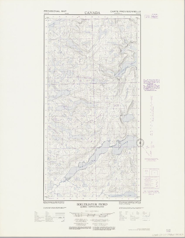Cartes topographiques (SNRC 25 : Nord-du-Québec)