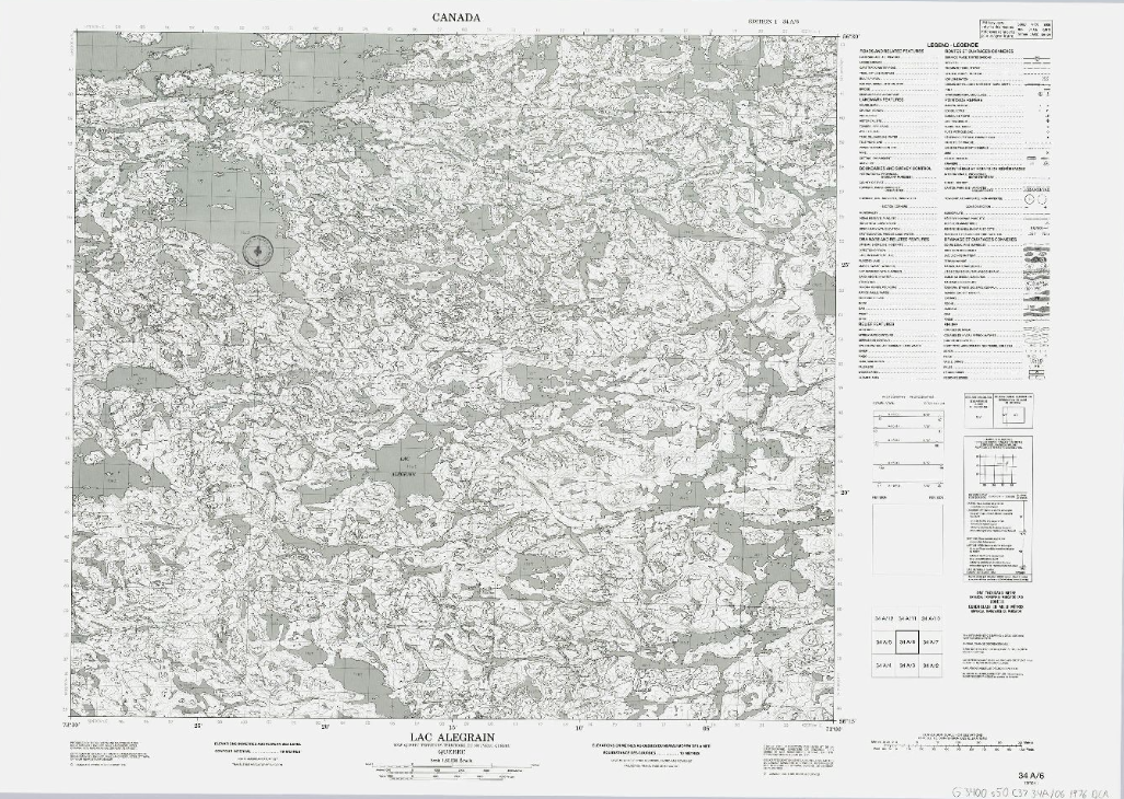 Cartes topographiques (SNRC 34 : Nord-du-Québec)