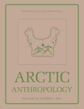 The cover of the journal Arctic Anthropology