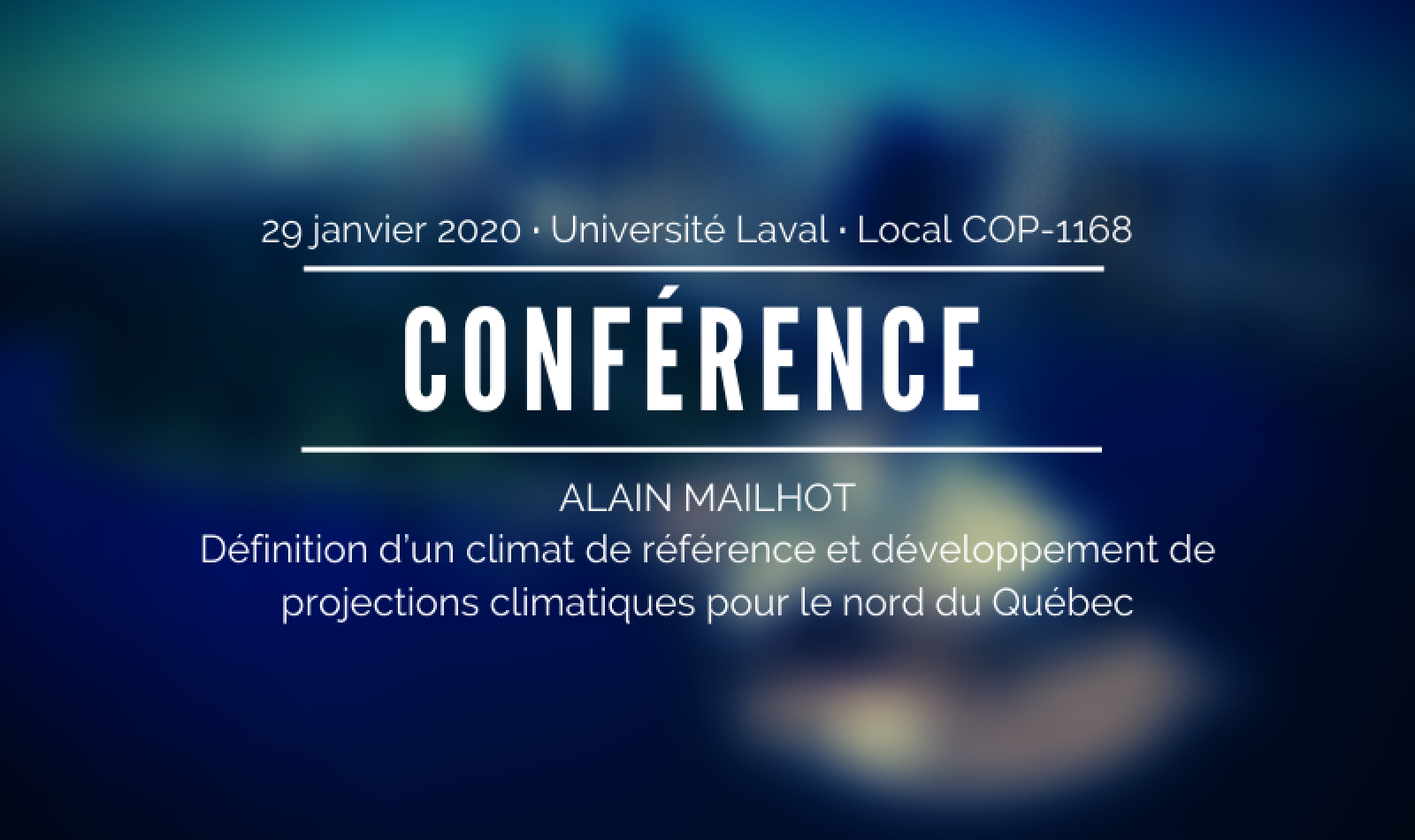 Conférence d'Alain Mailhot présentée par l'INQ, QO et le CEN