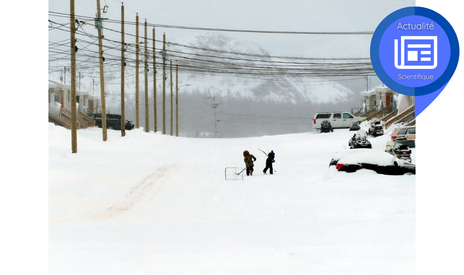 Children playing in the strrets of Kangiqsualujjuaq.