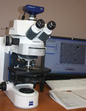 Microscope de fluorescence avec caméra digitale